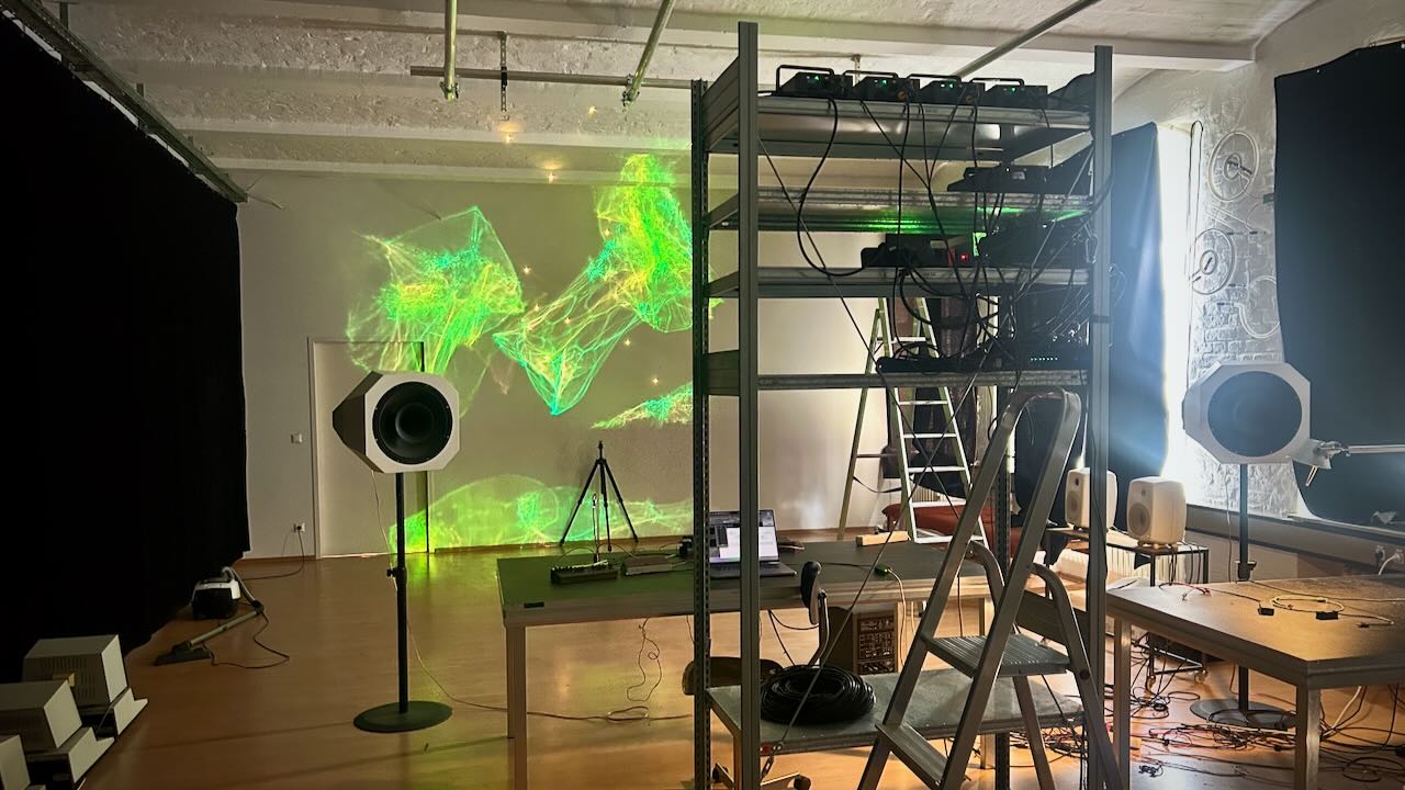a photo from my worksapce, with the lasers