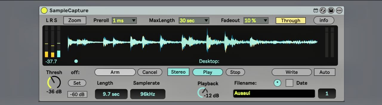 A sample capture device for Live 12