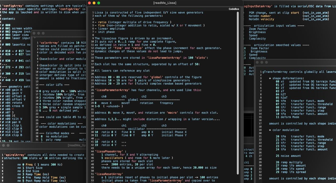 work in progress, code for laser engine